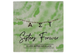 Alpha Sigma Tau Silver Greek Letters Necklace