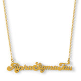 Alpha Sigma Tau Retro Design Necklace