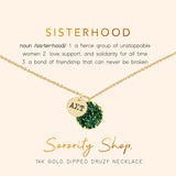 Alpha Sigma Tau Sisterhood Druzy Necklace