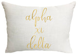 Alpha Xi Delta Throw Pillow