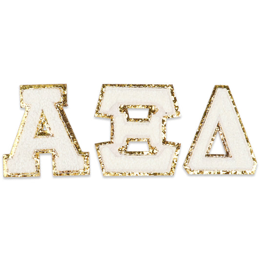 Alpha Xi Delta Chenille Stickers - AXD Greek Letter Stickers