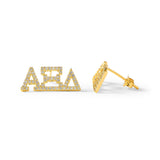 Alpha Xi Delta 18k Gold Plated Stud Earrings