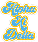 Alpha Xi Delta Retro Sorority Car Magnet Set of 2