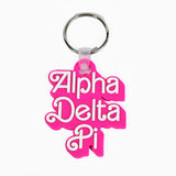 Alpha Delta Pi Keychain- Retro Dolly Sorority Name Design