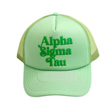 Alpha Sigma Tau Baseball Cap, Mesh Trucker-Style Hat