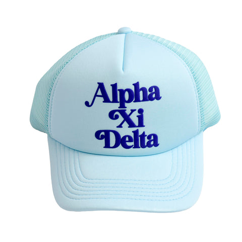 Alpha Xi Delta Baseball Cap, Mesh Trucker-Style Hat