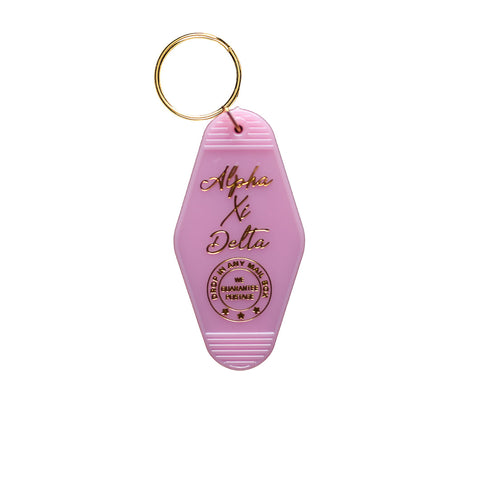 Alpha Xi Delta Motel Keychain