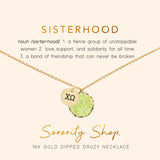 Chi Omega Sisterhood Druzy Necklace