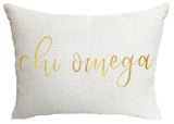 Chi Omega Throw Pillow