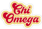 Chi Omega Retro Sorority Car Magnet Set of 2