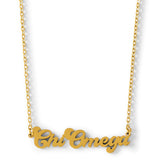 Chi Omega Retro Design Necklace