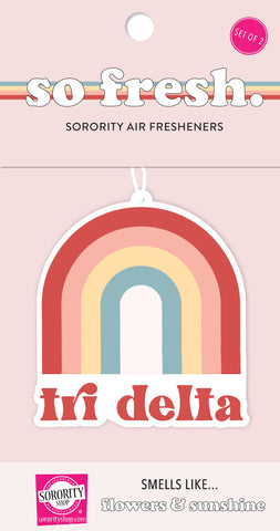 Delta Delta Delta Rainbow Retro Air Freshener - Flowers & Sunshine Scent