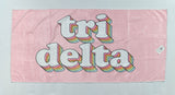 Delta Delta Delta Plush Retro Beach Towel