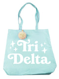 Delta Delta Delta Retro Pom Pom Tote Bag