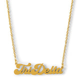 Delta Delta Delta Retro Design Necklace