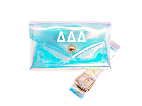 Delta Delta Delta Holographic Belted Fanny Pack