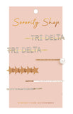 Delta Delta Delta Sorority Hair Clips