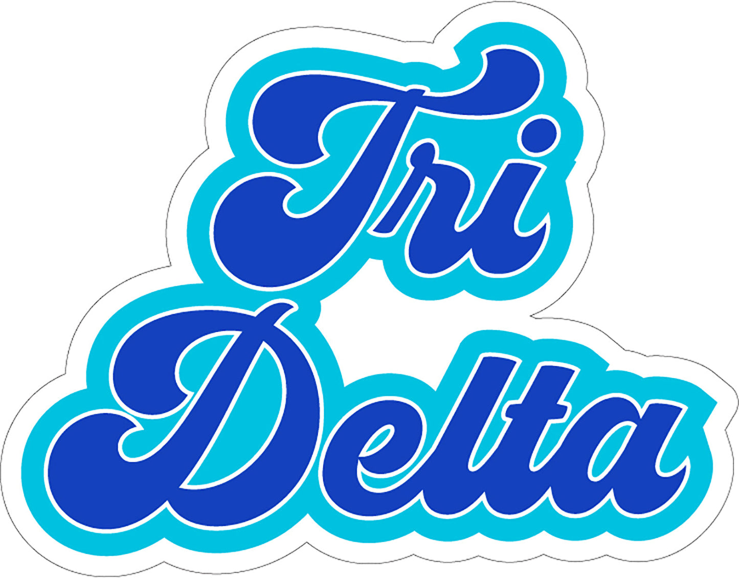 Delta Delta Delta Retro Sorority Car Magnet Set of 2