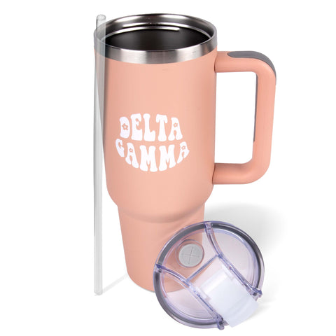 Delta Gamma Tumbler - 40oz Stainless Steel with Handle