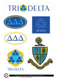 Tri Delta Sorority Sticker Sheet- Brand Focus