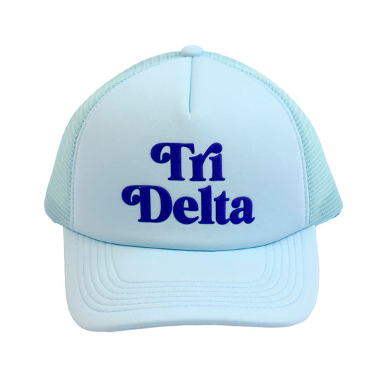 Delta Delta Delta Baseball Cap, Mesh Trucker-Style Hat