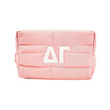 Delta Gamma Makeup Bag - Puffer Style with Sorority Letters