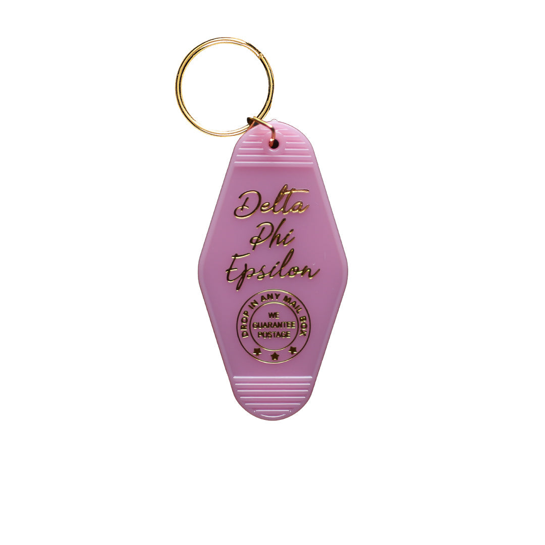 Delta Phi Epsilon Motel Keychain