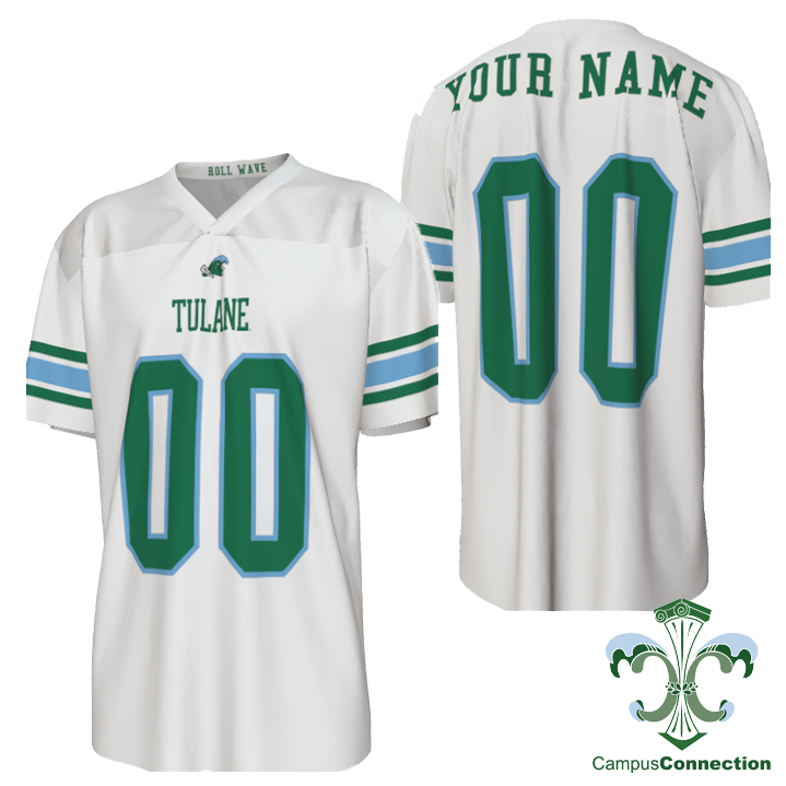 Tulane Replica Customizable Football Jersey - White
