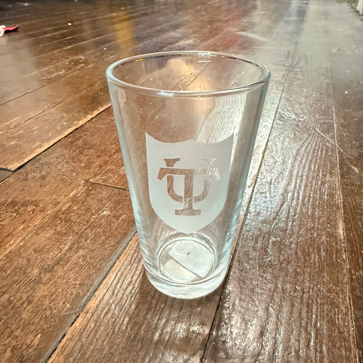 Tulane Shield Beer Pint Glass