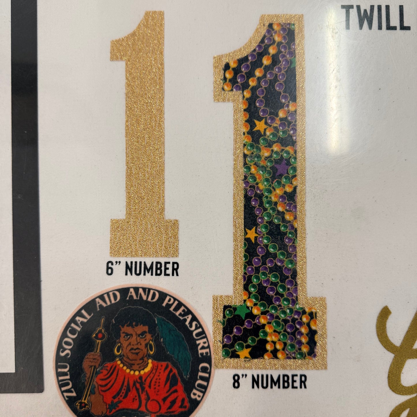 8" Sewn Number