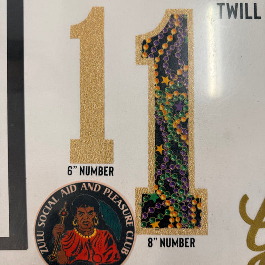 8" Sewn Number