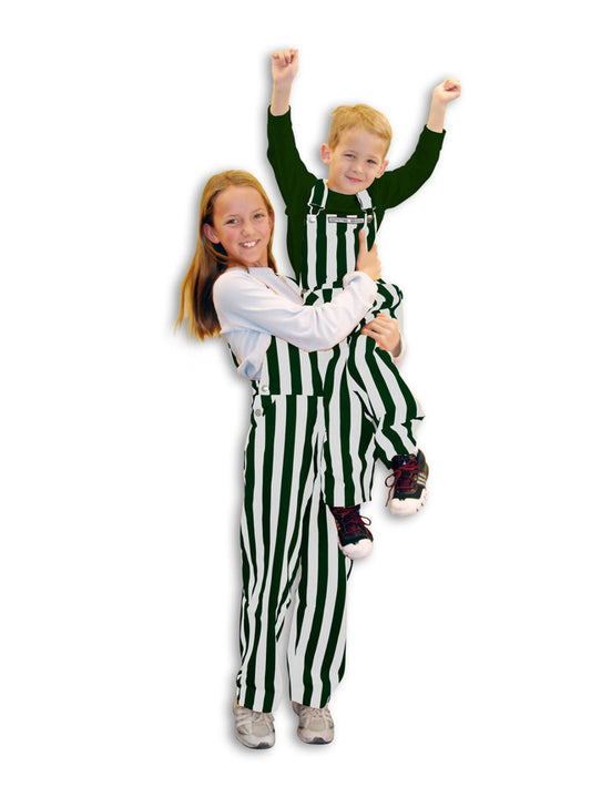 Youth Game Bibs Striped Overalls