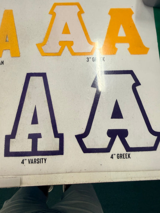 4" Sewn Letters