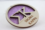 Sigma Kappa - Laser Carved Ornament - 3" Round