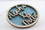 Alpha Xi Delta - Laser Carved Ornament - 3" Round