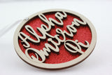 Alpha Omicron Pi - Laser Carved Ornament - 3" Round