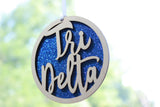 Delta Delta Delta - Laser Carved Ornament - 3" Round