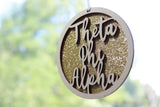 Theta Phi Alpha - Laser Carved Ornament - 3" Round