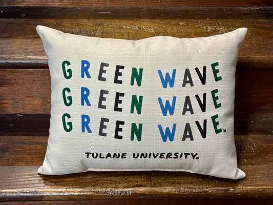 Tulane Green Wave Pillow