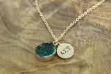 Alpha Sigma Tau Sisterhood Druzy Necklace