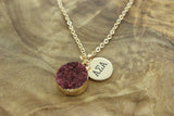 Alpha Sigma Alpha Sisterhood Druzy Necklace