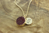 Alpha Gamma Delta Sisterhood Druzy Necklace