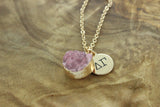 Delta Gamma Sisterhood Druzy Necklace