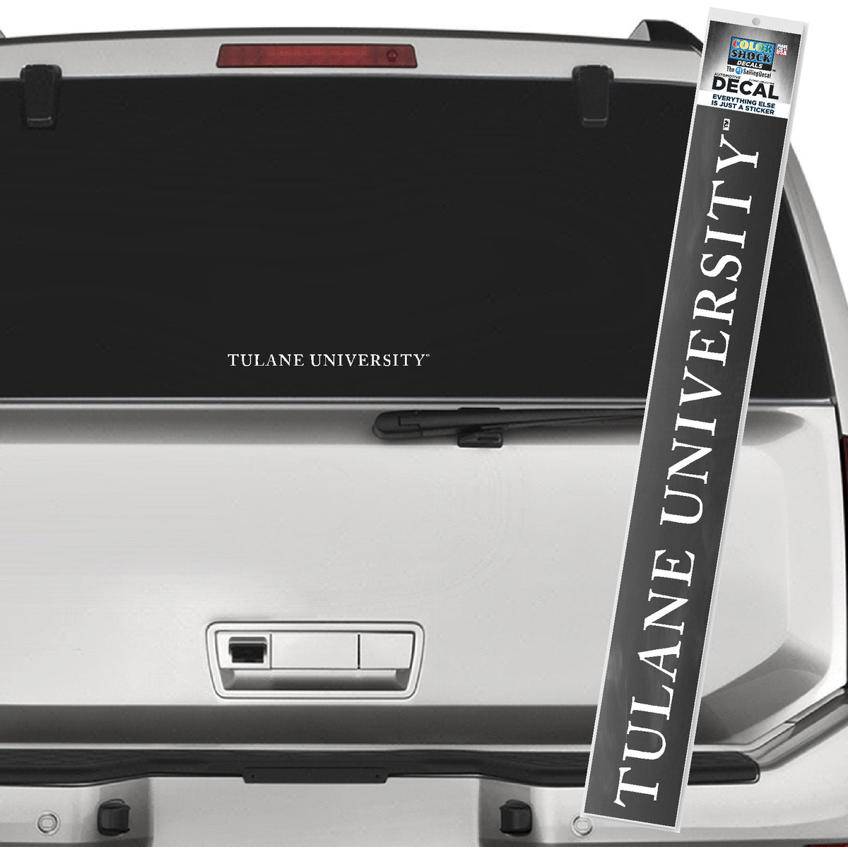 Tulane University Long White Decal