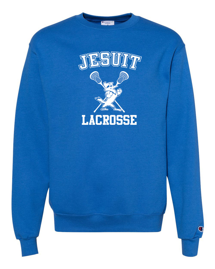 Jesuit Lacrosse Jayson Champion Crewneck Sweatshirt - Blue