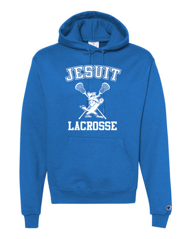 Jesuit Lacrosse Jayson Champion Hooded Sweatshirt - Blue