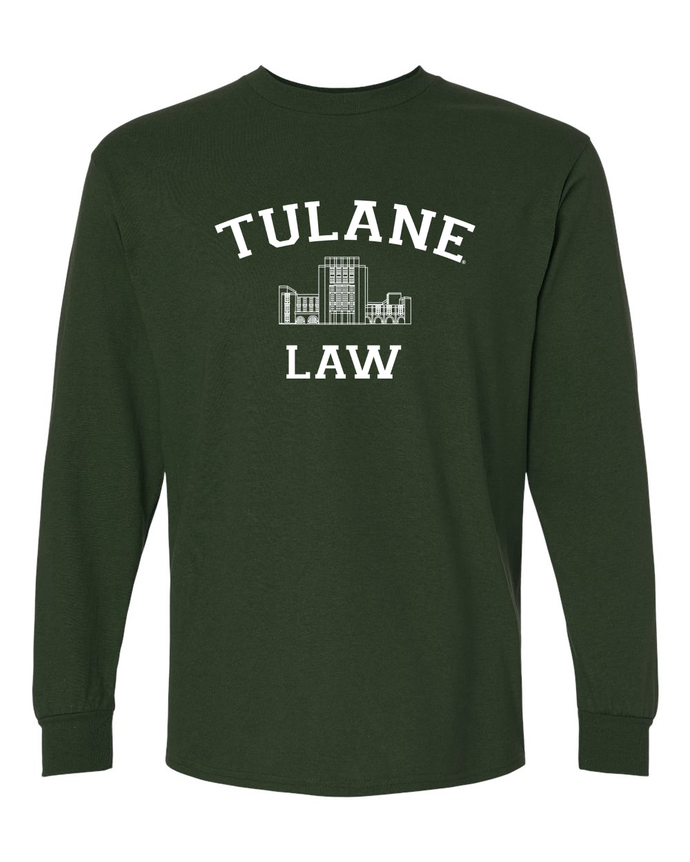Tulane Law Collegiate Building Long Sleeve T-Shirt