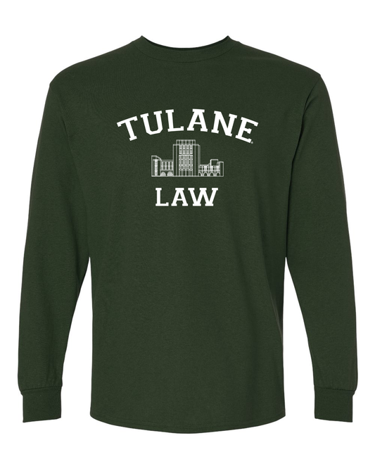 Tulane Law Collegiate Building Long Sleeve T-Shirt