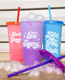 Theta Phi Alpha Glitter Color Changing Cup 4-Pack