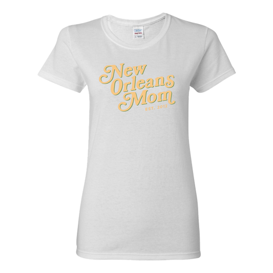 New Orleans Mom Women's Cotton T-Shirt - White